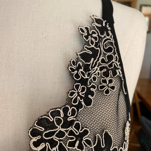 Babaton Aritzia Sheer Mesh Floral Lace Cami Tank Whimsigoth Dark Fairy Sexy Sz M - Picture 8 of 15